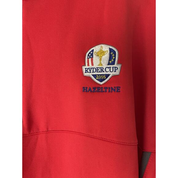Nike Ryder Cup 2016 Hazeltine Therma Tour Performance 1/4 Zip Red Women's XL - Picture 4 of 10